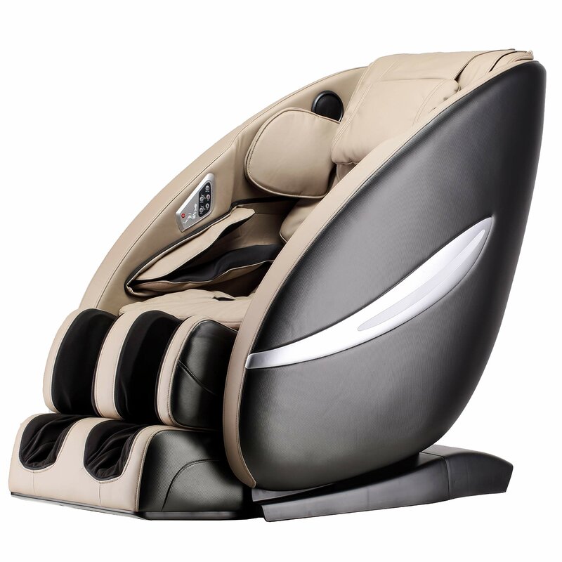 Power Reclining Adjustable Width Heated Full Body Massage Chair With Ottoman 